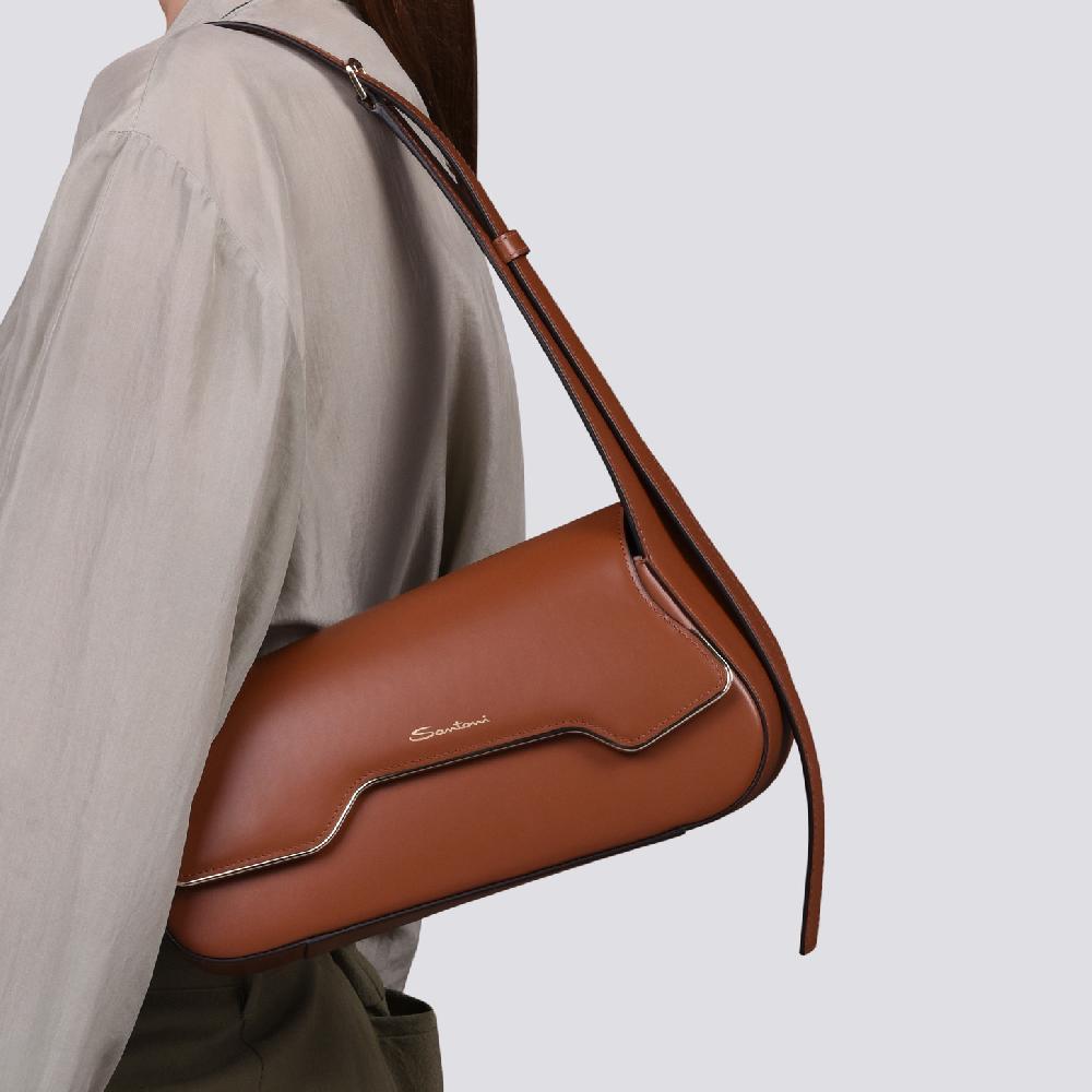 Santoni Borsa ThePluto in pelle marrone I Più Venduti