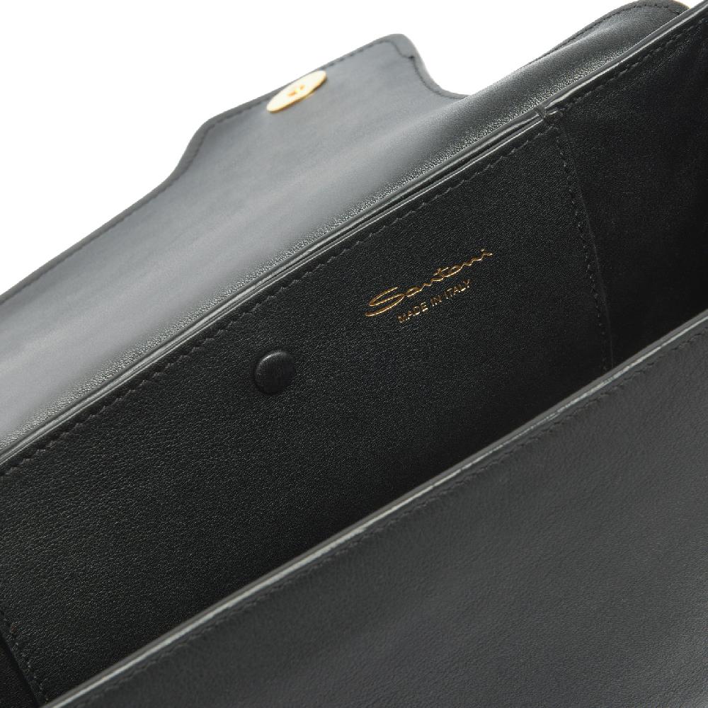 Santoni Borsa ThePluto in pelle nera Negozio