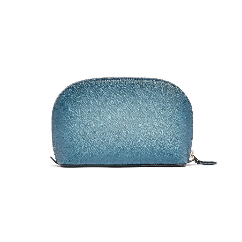 Santoni Pouch in Saffiano azzurro Italy