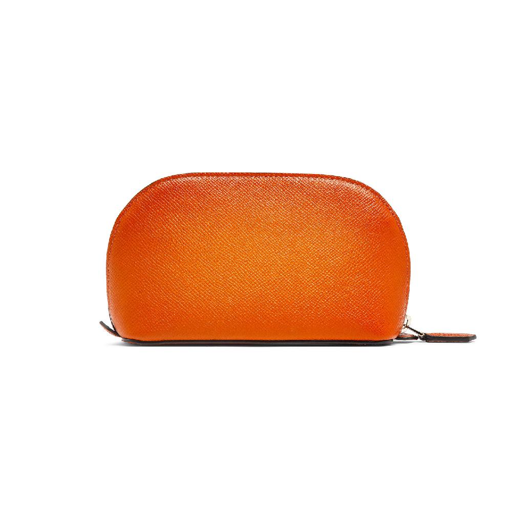 Santoni Pouch in Saffiano arancione 2025