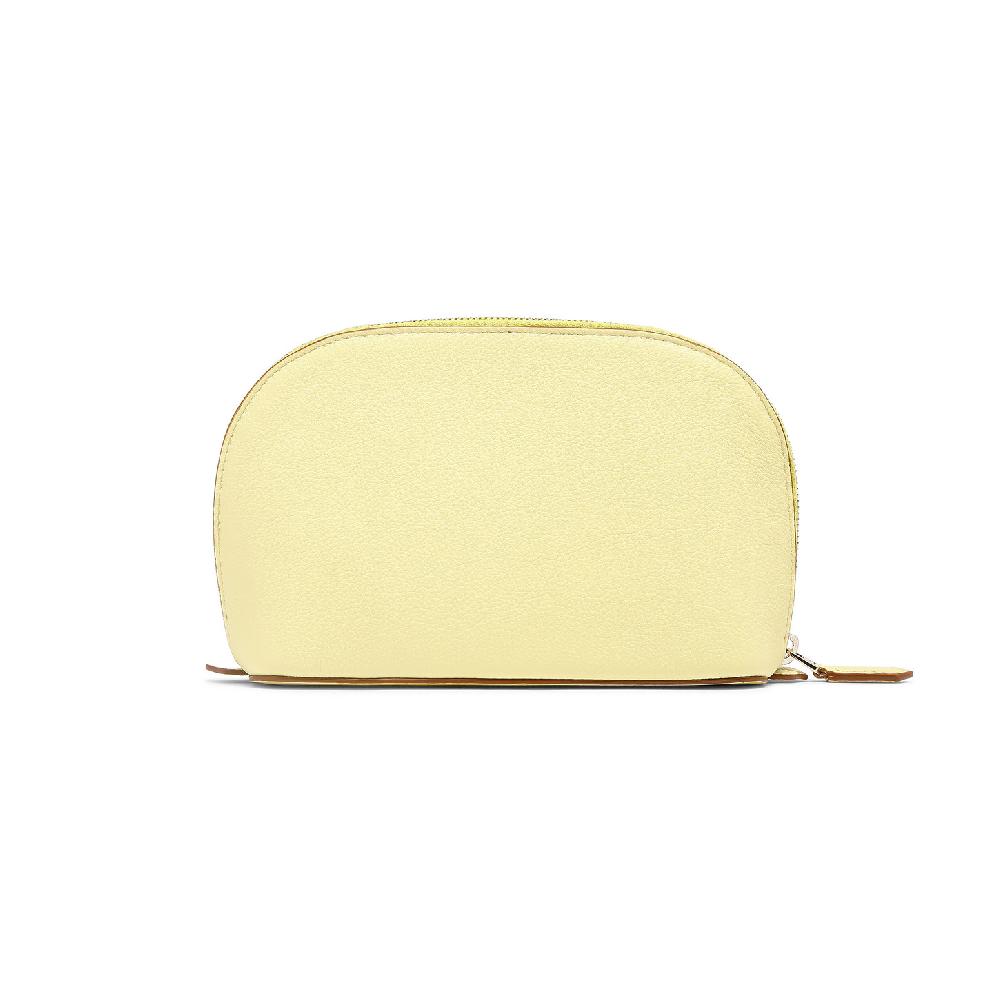 Santoni Pouch in pelle bottalata gialla In Linea