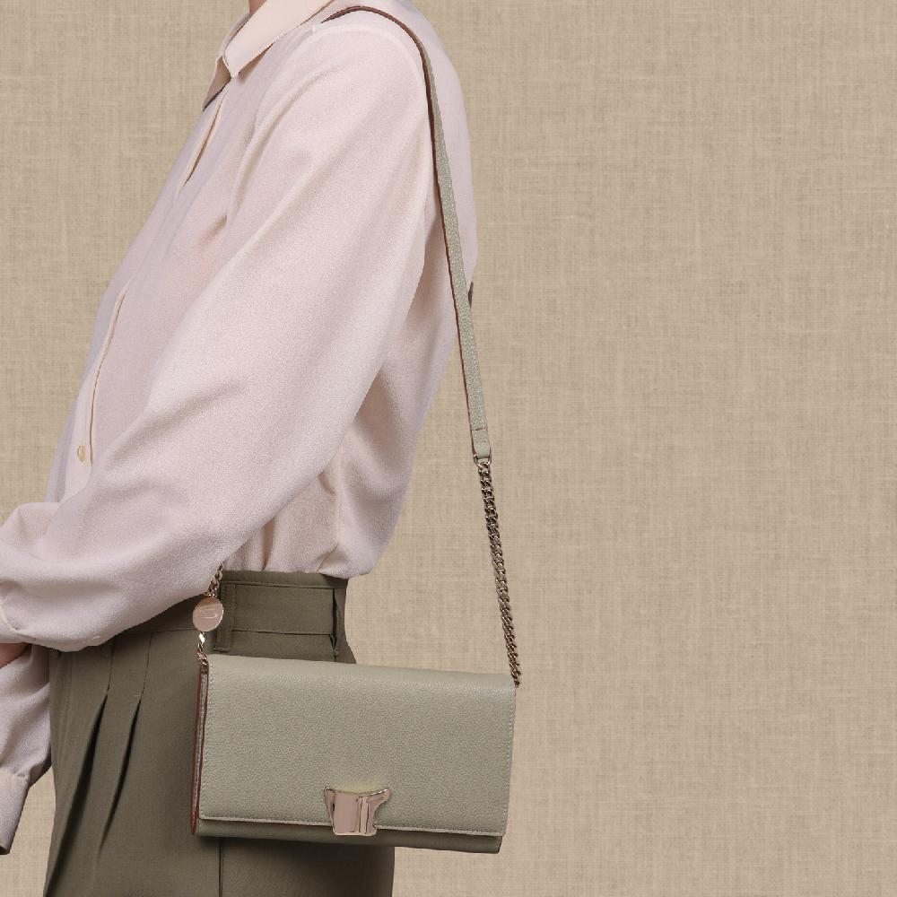 Santoni Borsa a tracolla in pelle verde Nuovo