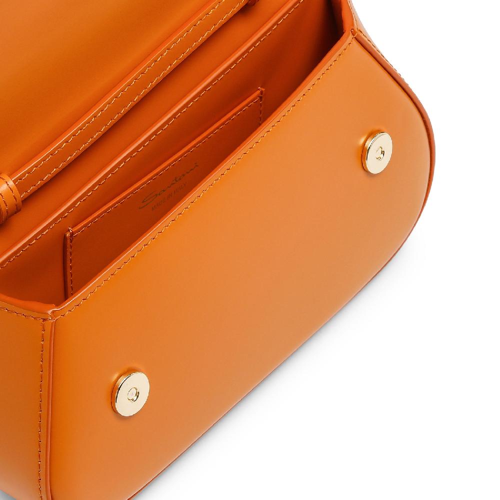 Santoni Borsa ThePluto a tracolla in pelle arancione Vendita