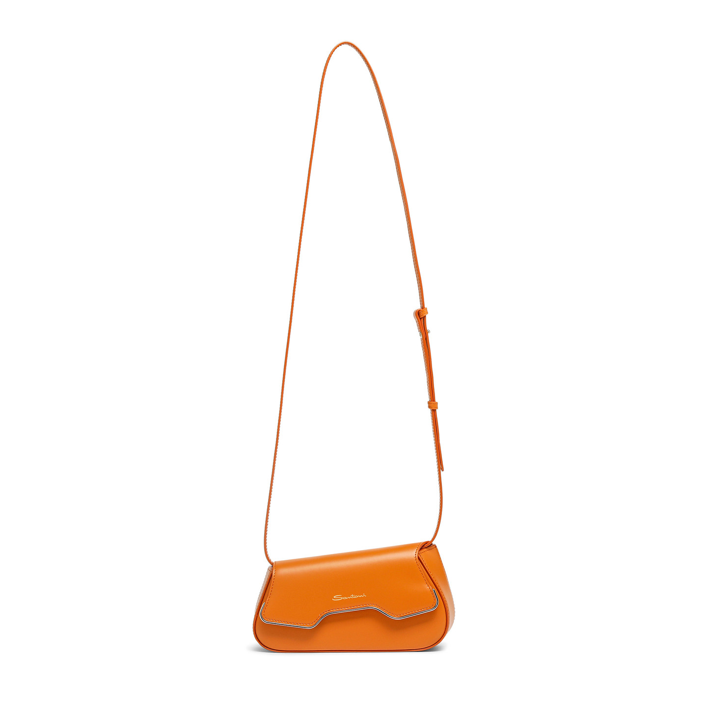 Santoni Borsa ThePluto a tracolla in pelle arancione Vendita
