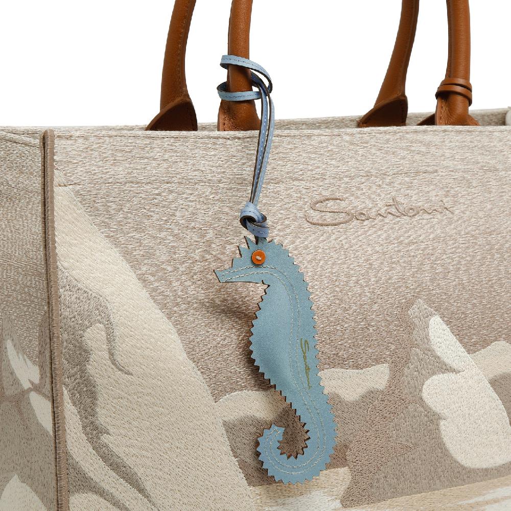 Santoni Charm cavalluccio marino in pelle arancione Shopping Online