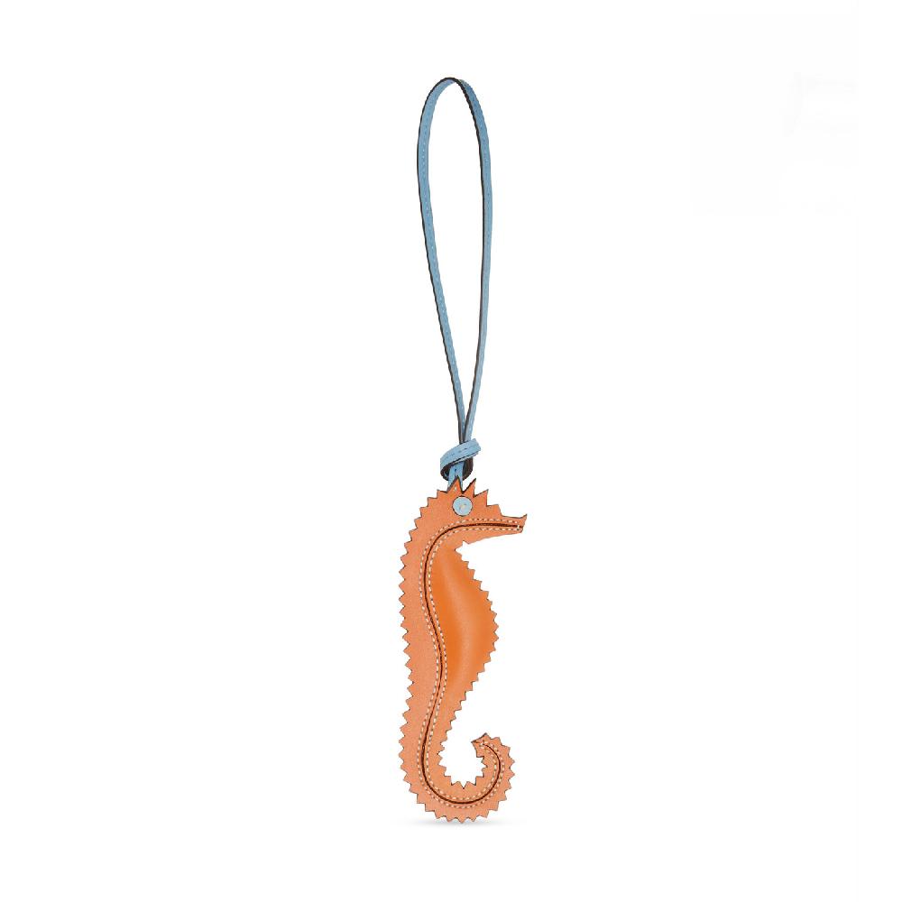 Santoni Charm cavalluccio marino in pelle arancione Shopping Online