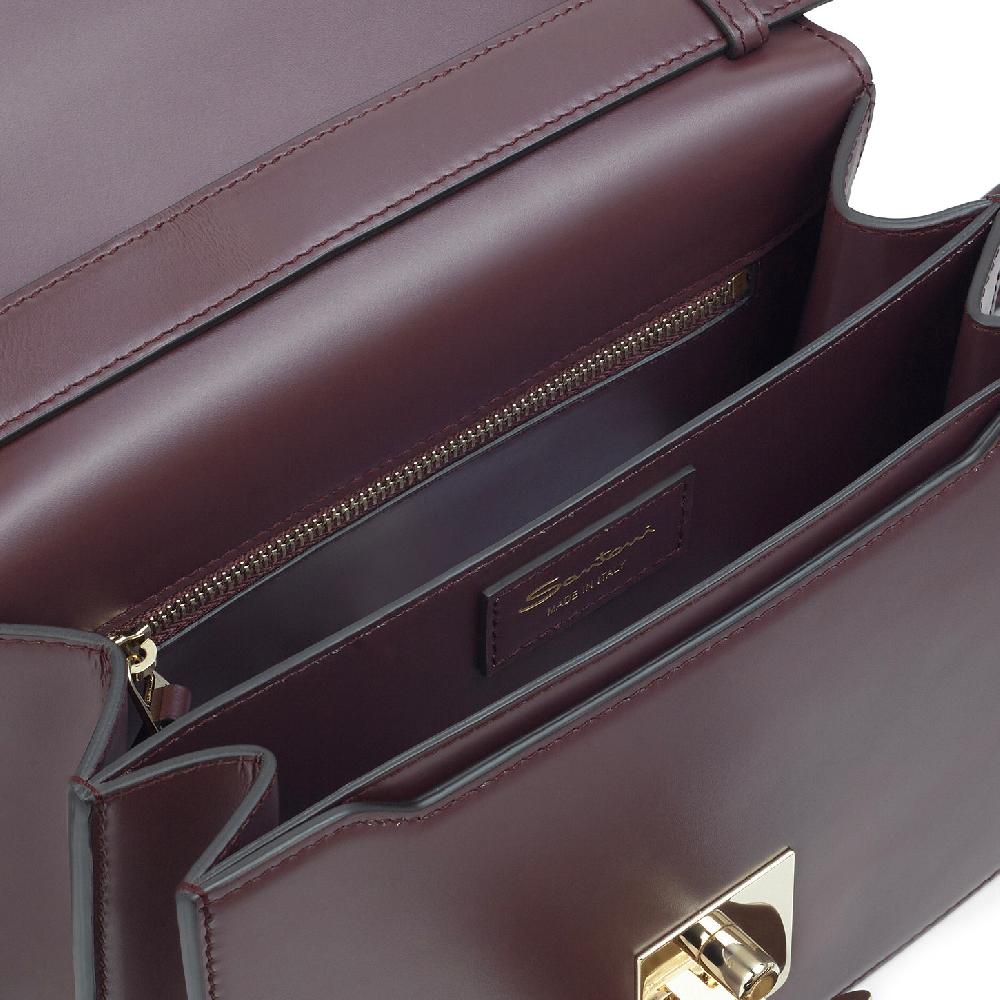 Santoni Borsa a tracolla in pelle bordeaux Affare Del Giorno