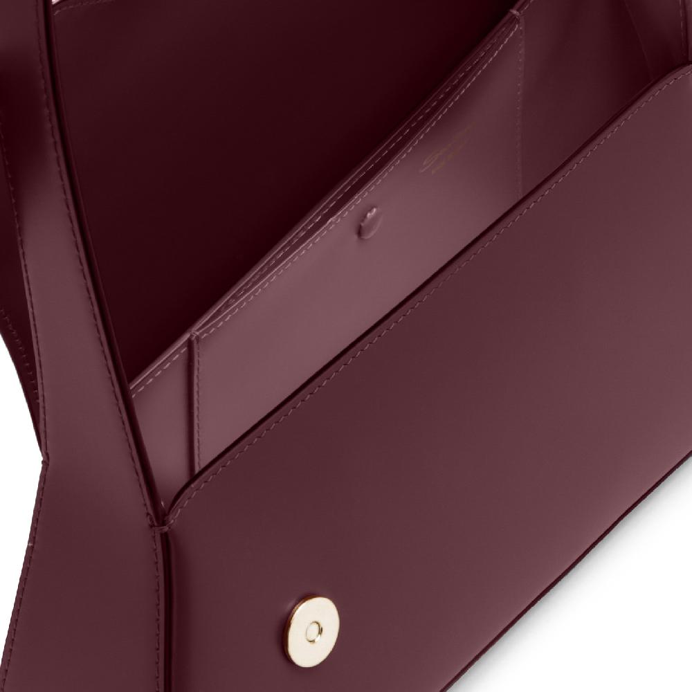 Santoni Borsa ThePluto in pelle bordeaux Presa
