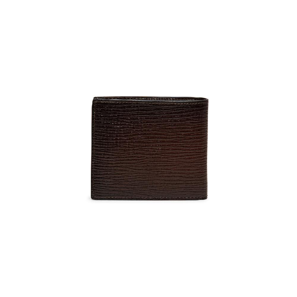 Santoni Portafoglio in pelle stampata marrone Sconto