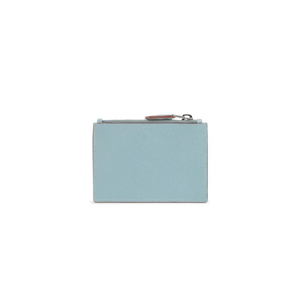 Santoni Porta monete in Saffiano azzurro Online