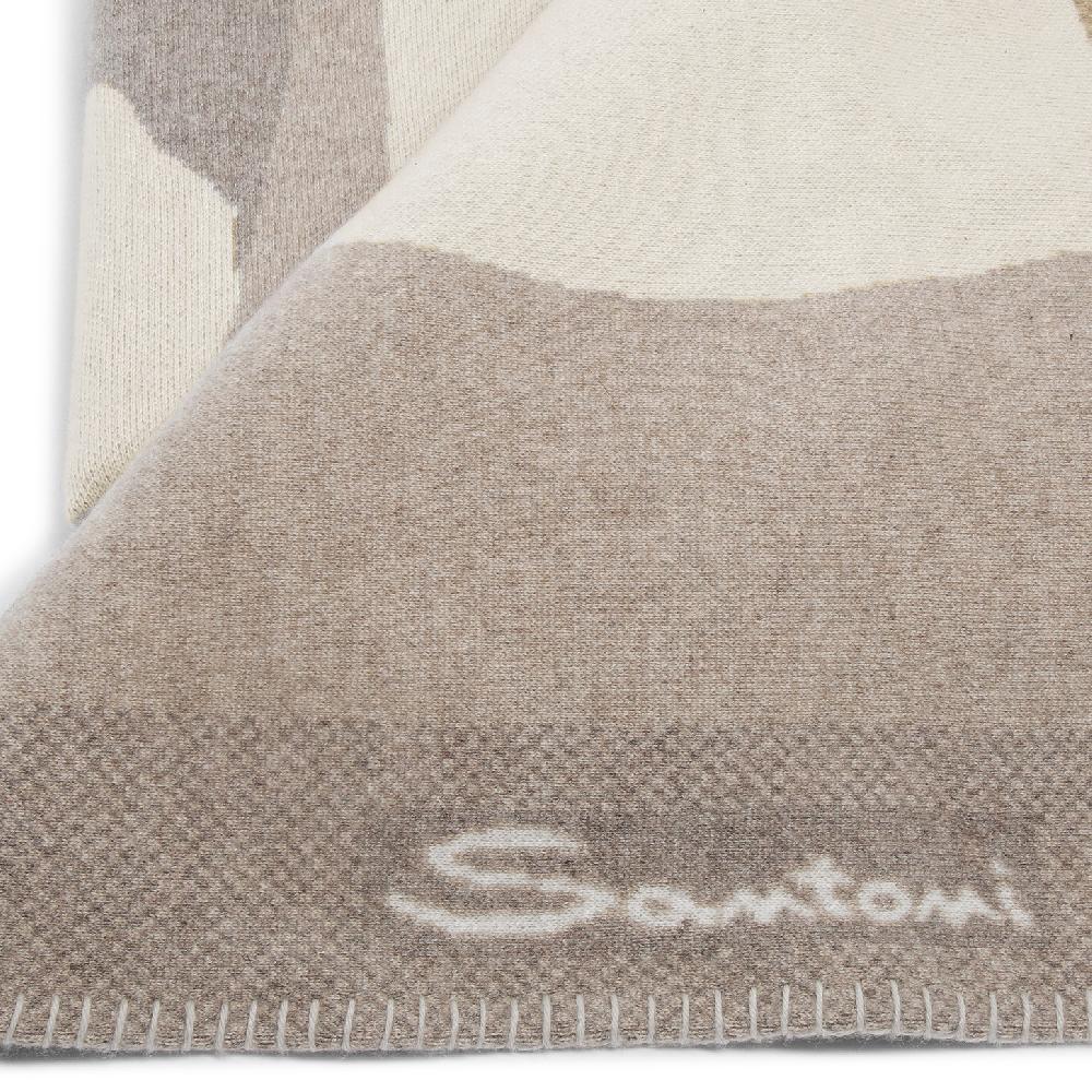 Santoni Coperta in cashmere beige In Vendita