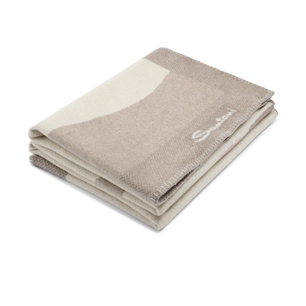 Santoni Coperta in cashmere beige In Vendita