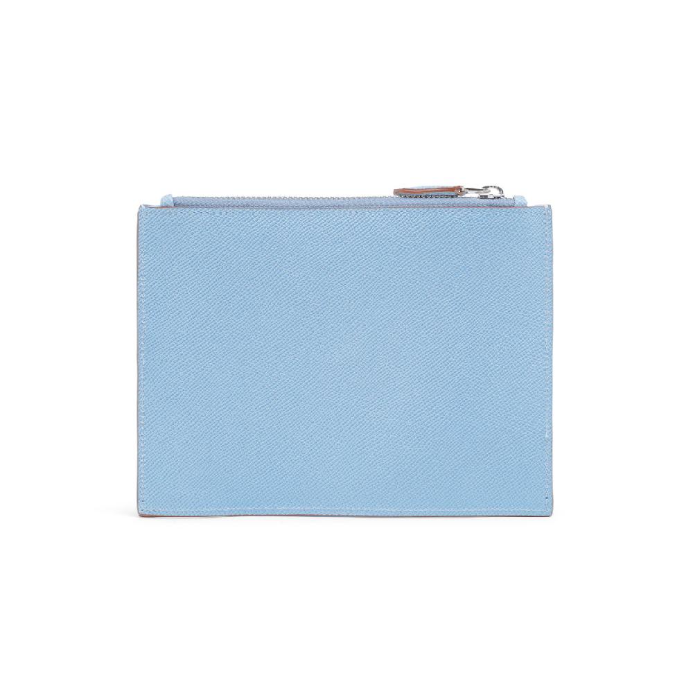 Santoni Pouch piccola in Saffiano azzurro Saldi