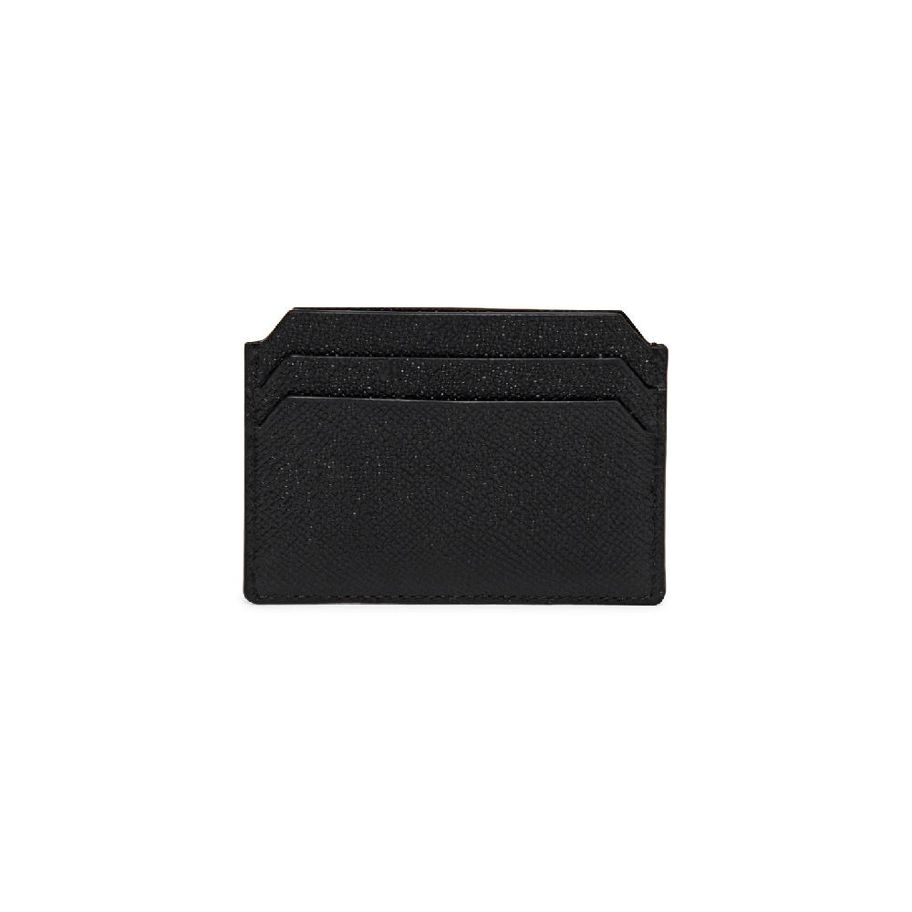 Santoni Porta carte di credito in saffiano nero 2025