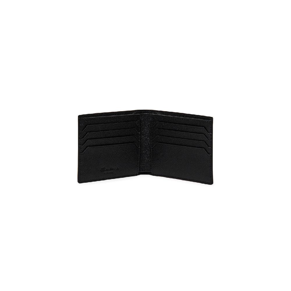 Santoni Portafoglio in saffiano nero Qualità