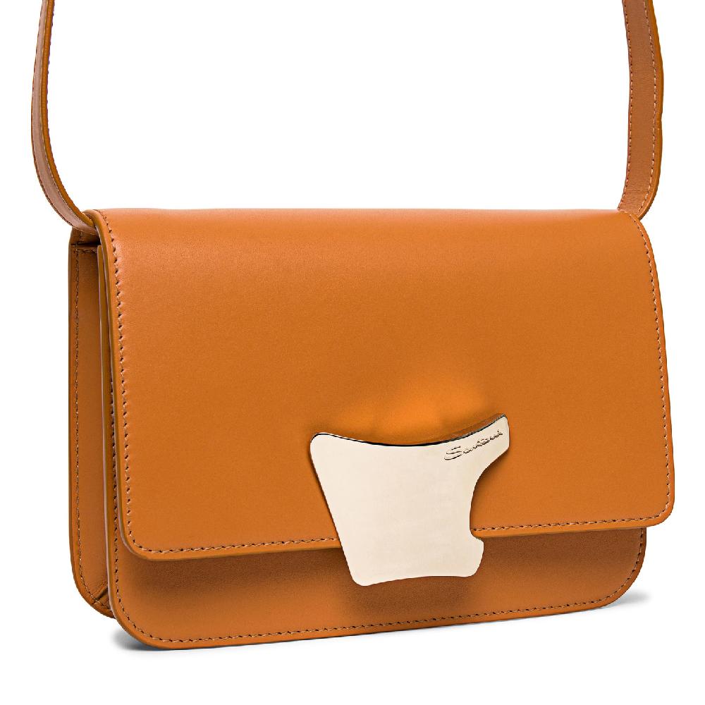 Santoni Borsa a tracolla in pelle marrone Negozi Online
