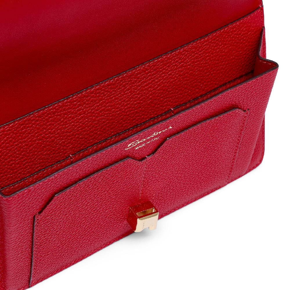 Santoni Porta documenti in pelle rossa Promozione Limitata