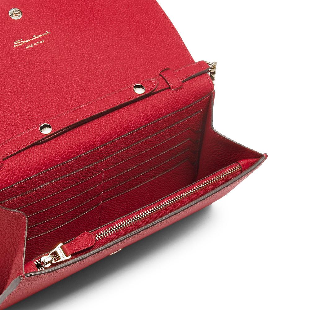 Santoni Borsa a tracolla in pelle rossa Shopping Online