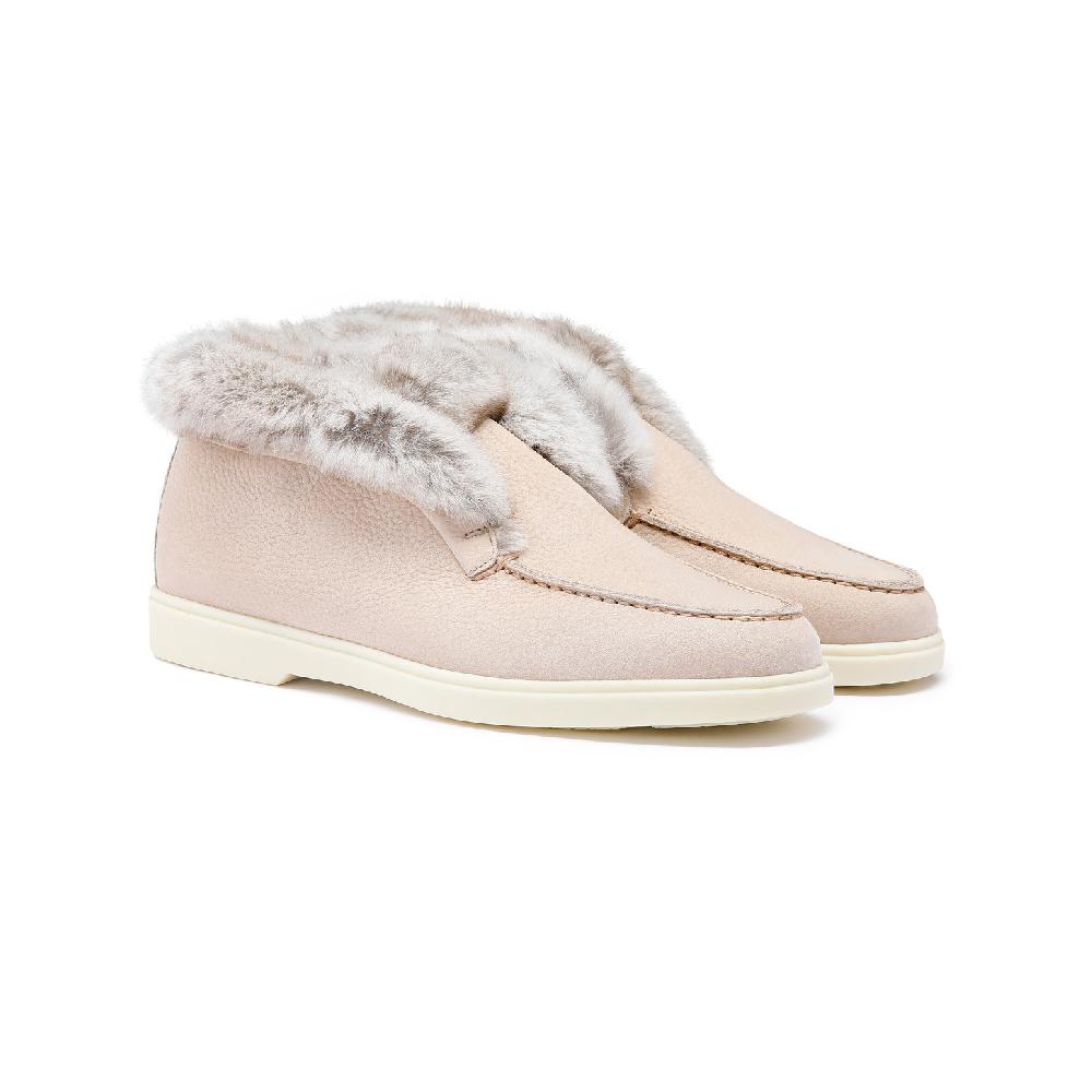 Santoni Stivaletto desert da donna in nabuk rosa Novità