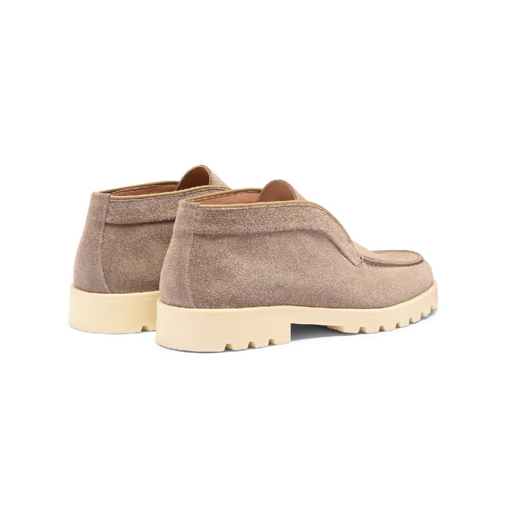 Santoni Stivaletto desert da donna in suede tortora Sconto