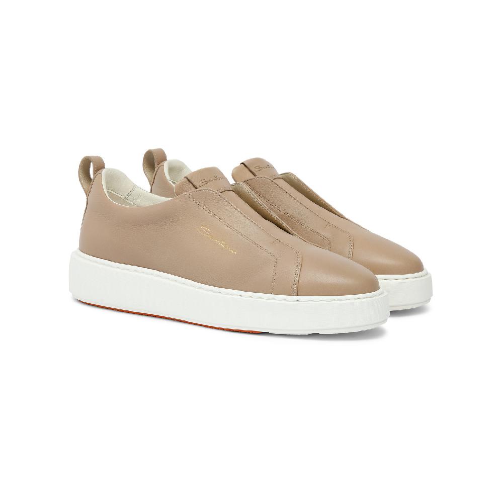 Santoni Sneaker slip-on da donna in pelle rosa Economico