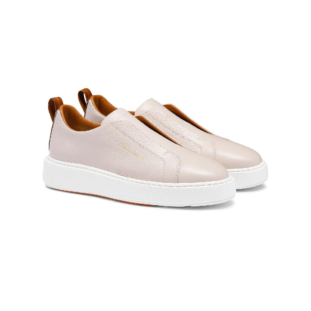 Santoni Sneaker slip-on da donna in pelle bottalata nude Online