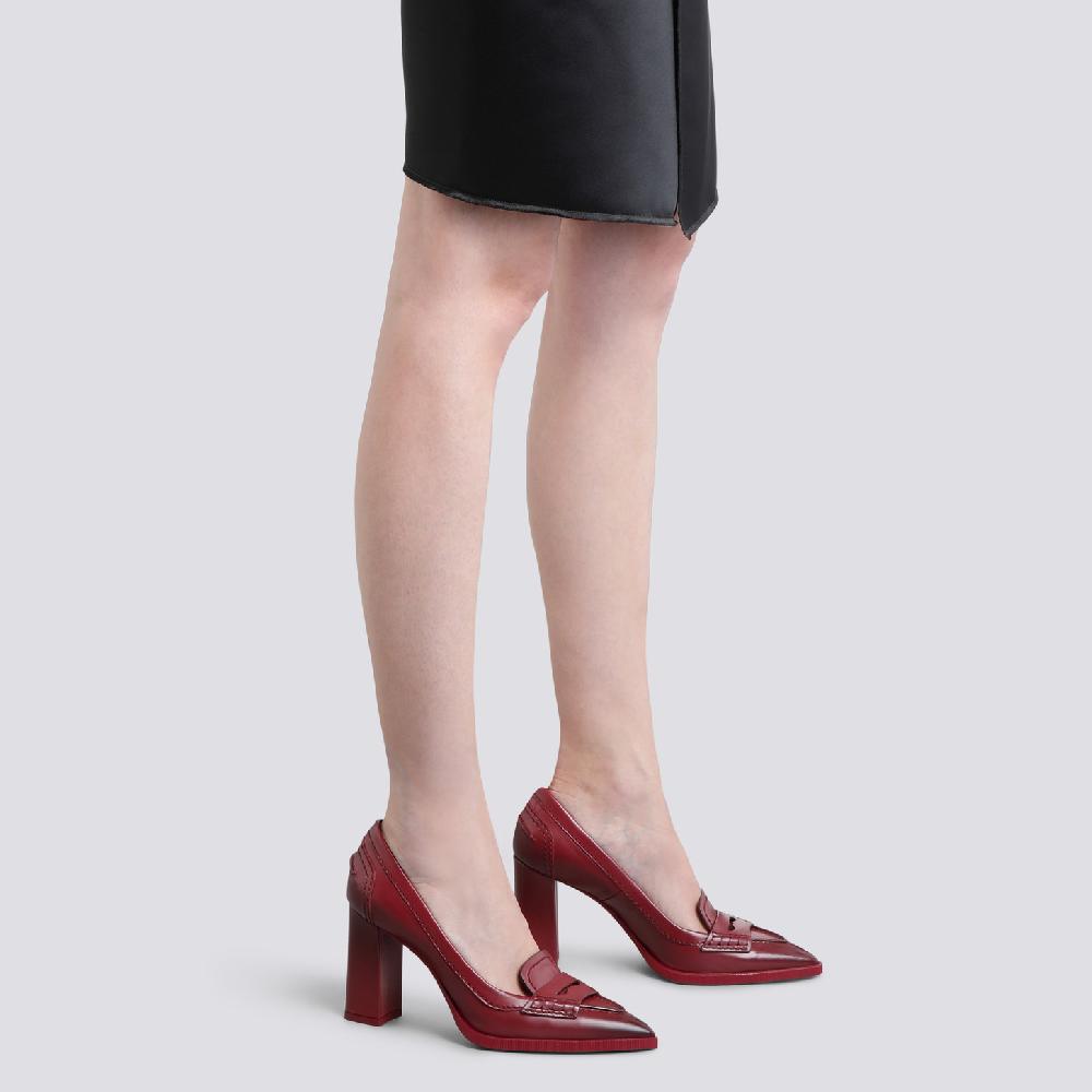 Santoni Décolletés tacco alto da donna in pelle rossa Vendita Calda