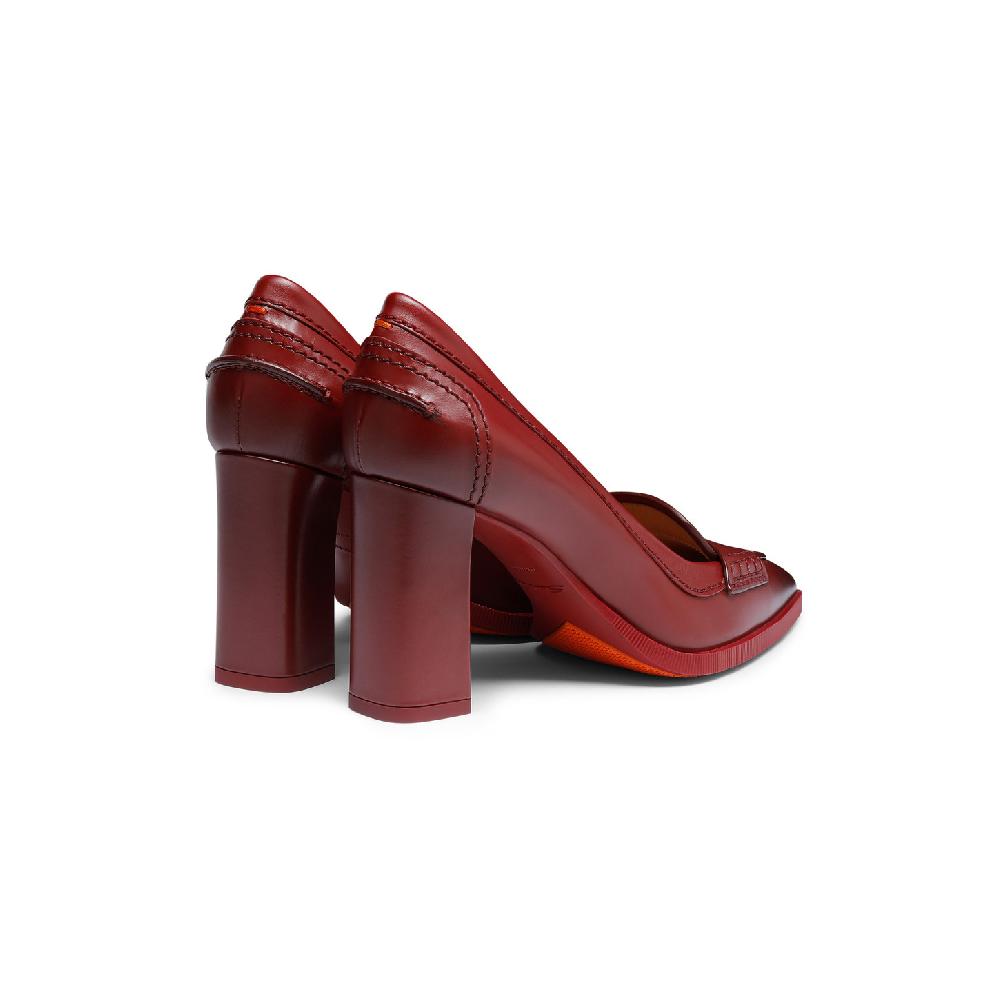 Santoni Décolletés tacco alto da donna in pelle rossa Vendita Calda