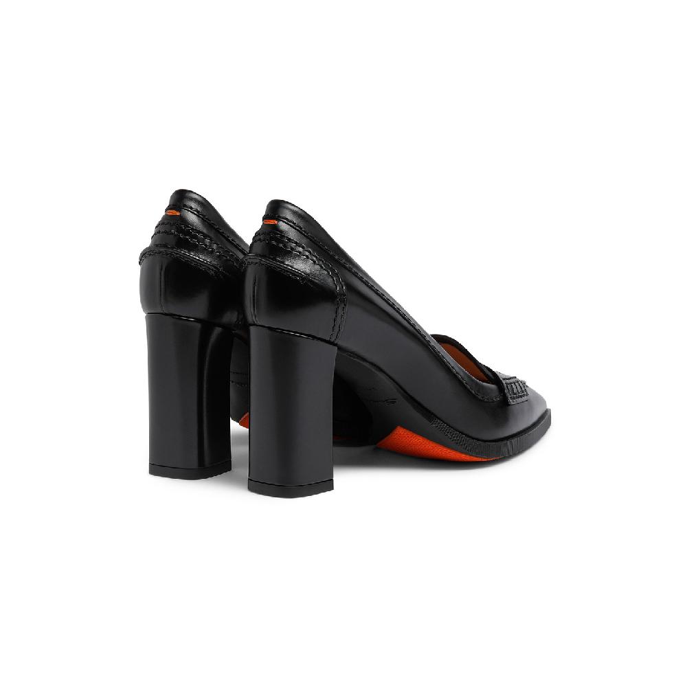 Santoni Décolletés tacco alto da donna in pelle nera Vendita Economica
