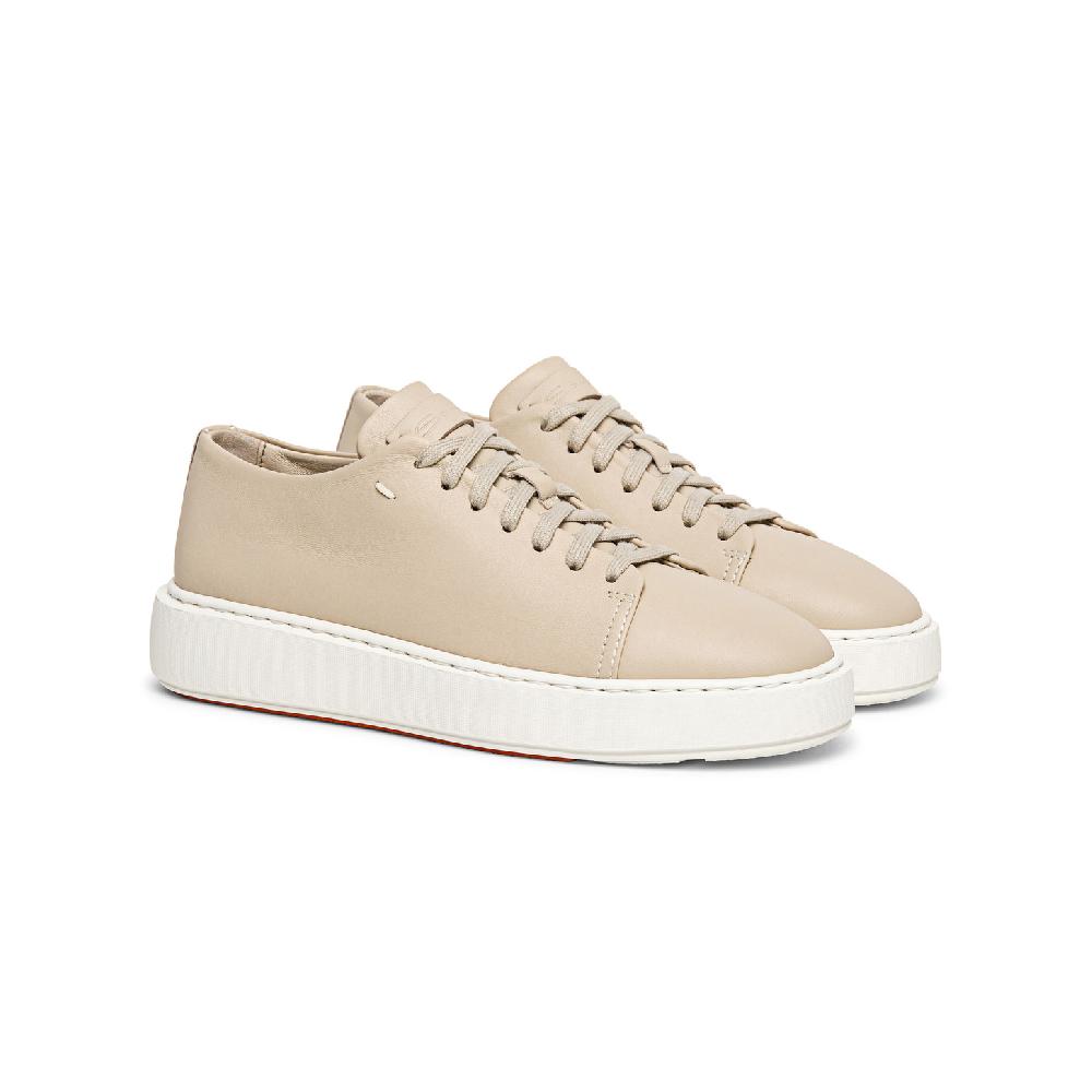 Santoni Sneaker da donna in pelle beige Vendite Flash