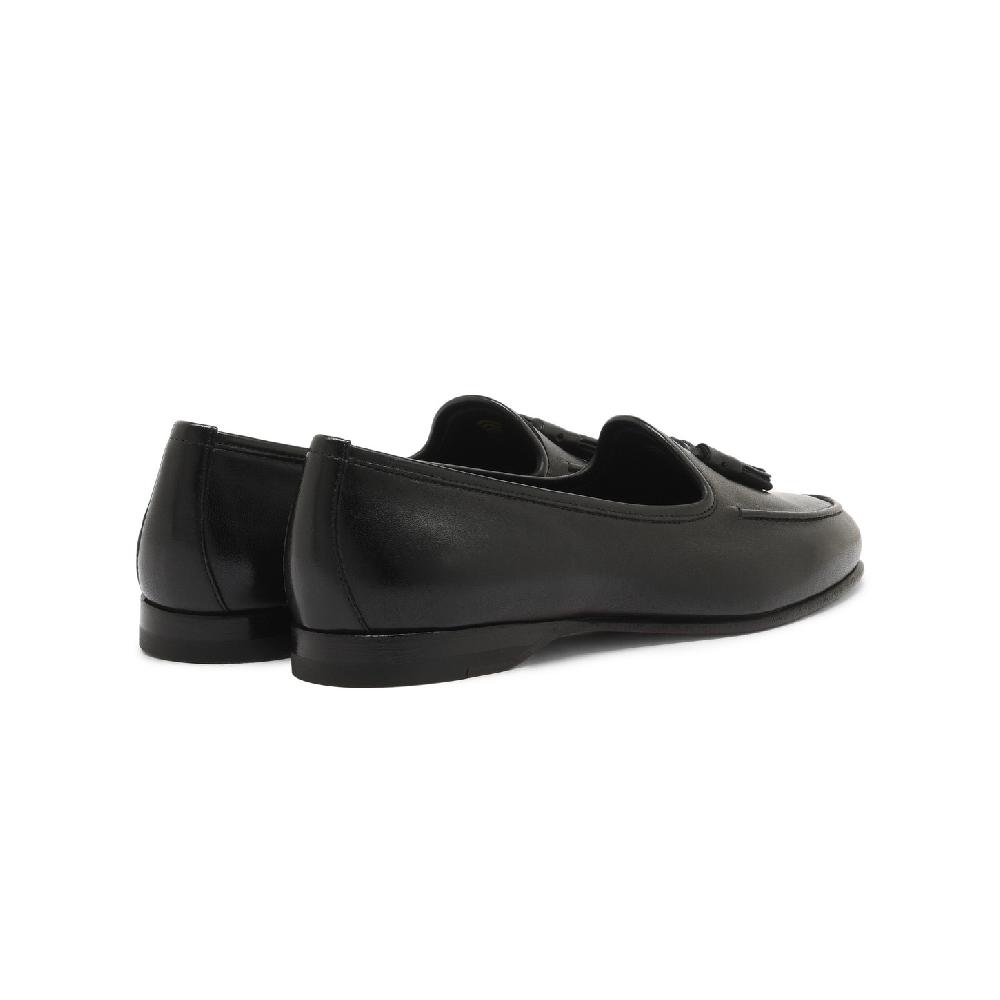 Santoni Mocassino Andrea con nappe da donna in pelle nera 2025