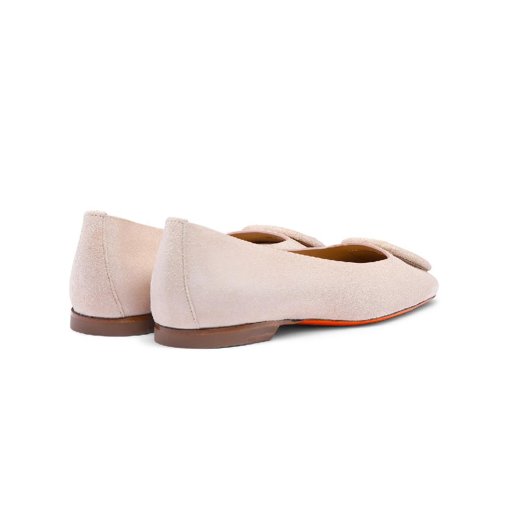 Santoni Ballerina da donna in suede rosa 2025