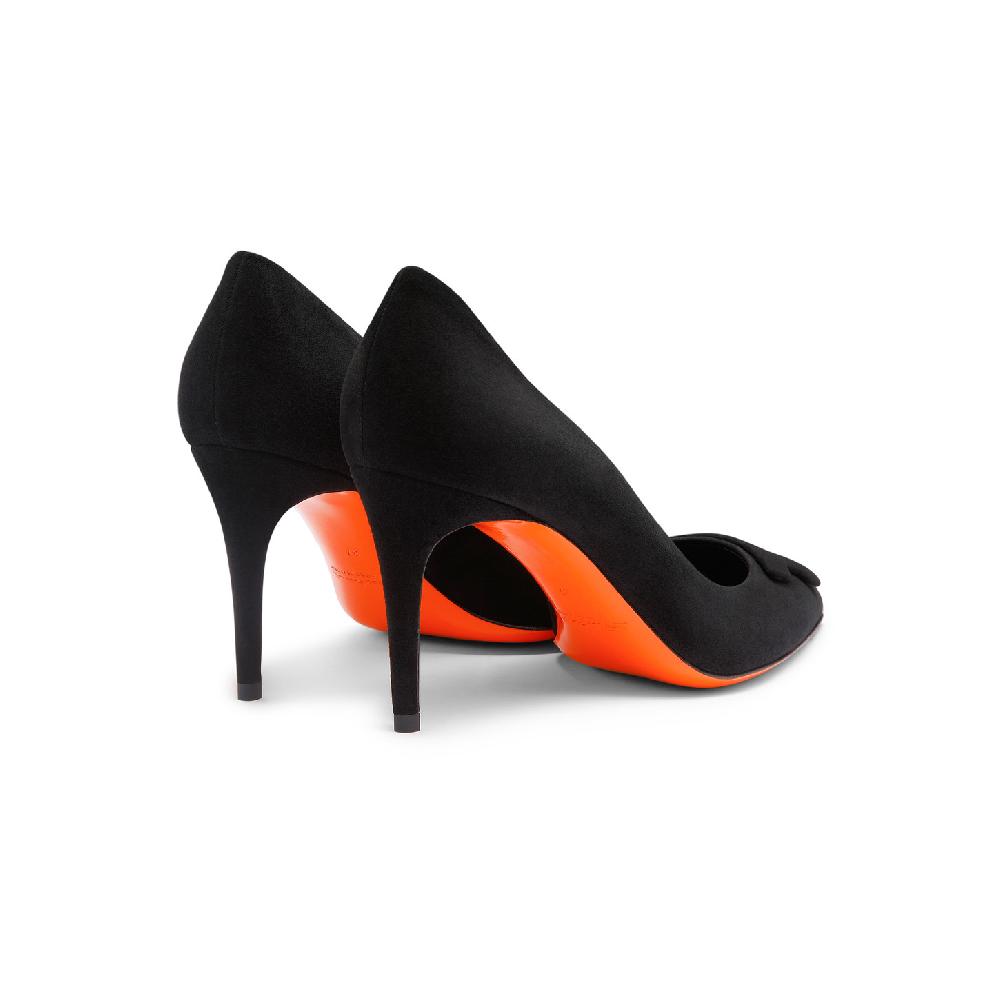 Santoni Décolletés tacco alto Santoni Sibille da donna in suede nero Qualità