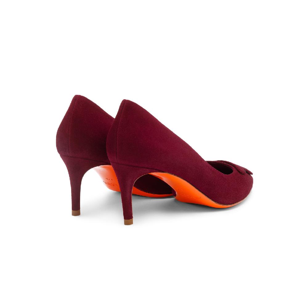 Santoni Décolletés tacco medio Santoni Sibille da donna in suede bordeaux Promozione