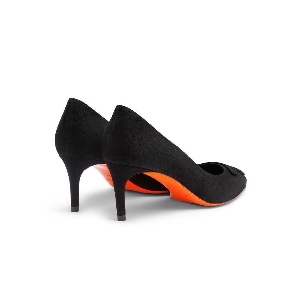 Santoni Décolletés tacco medio Santoni Sibille da donna in suede nero Spedizione Gratuita
