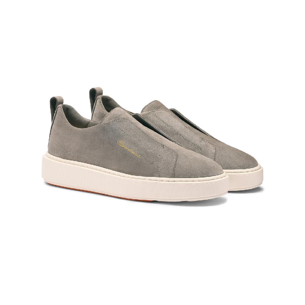 Santoni Sneaker slip-on da donna in suede grigio Fino Al -60%