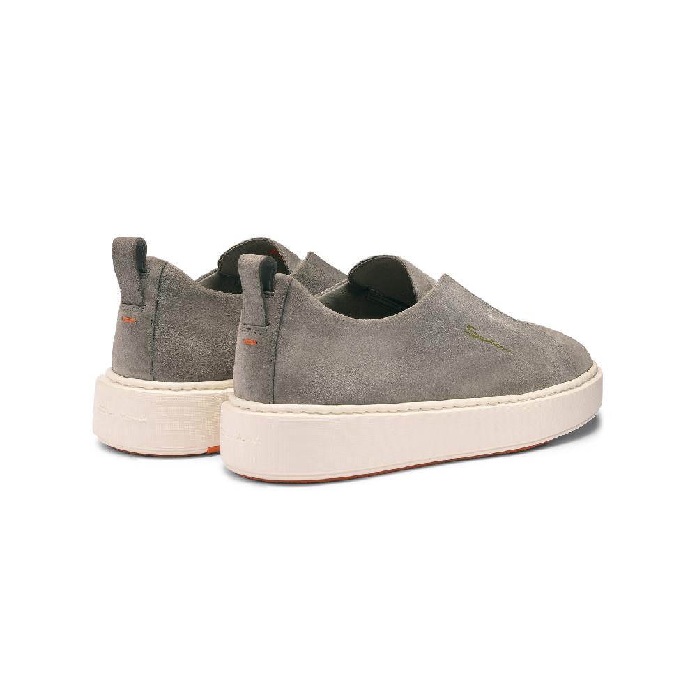 Santoni Sneaker slip-on da donna in suede grigio Fino Al -60%
