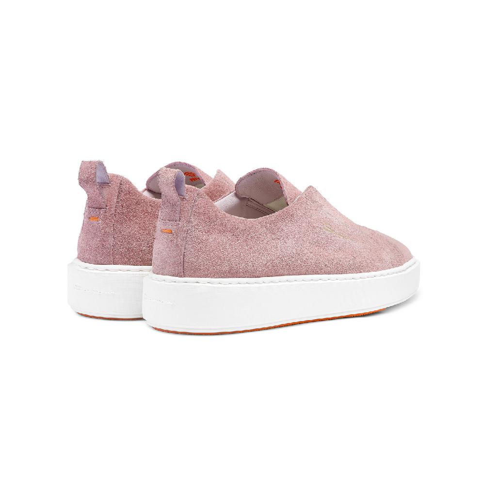 Santoni Sneaker slip-on da donna in suede rosa Shopping Online