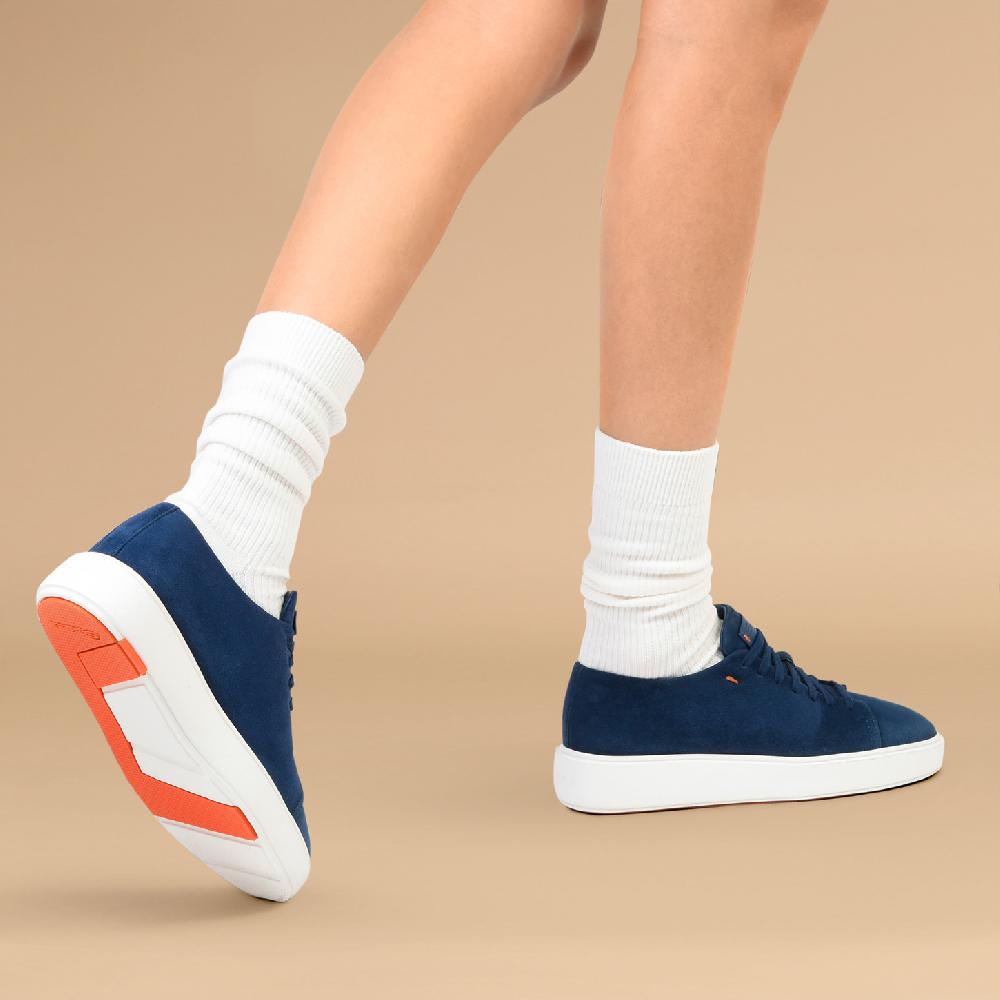 Santoni Sneaker da donna in suede blu Prezzo Ridotto