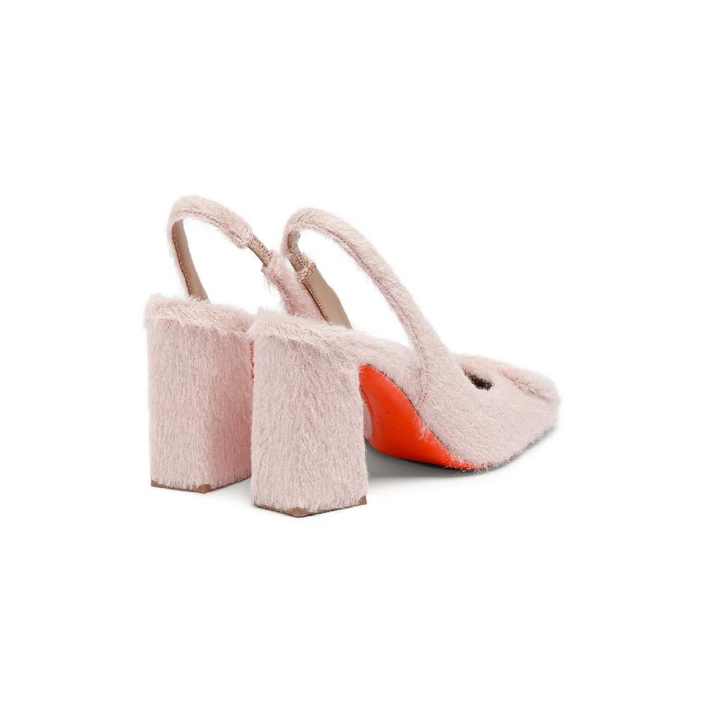 Santoni Décolletés tacco alto da donna in lana rosa Presa