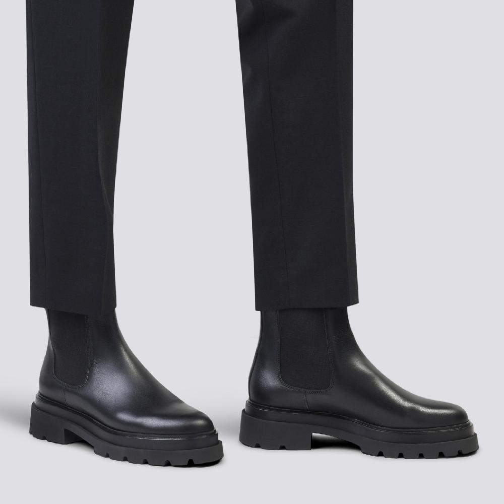 Santoni Stivaletto chelsea da donna in pelle nera Offerte