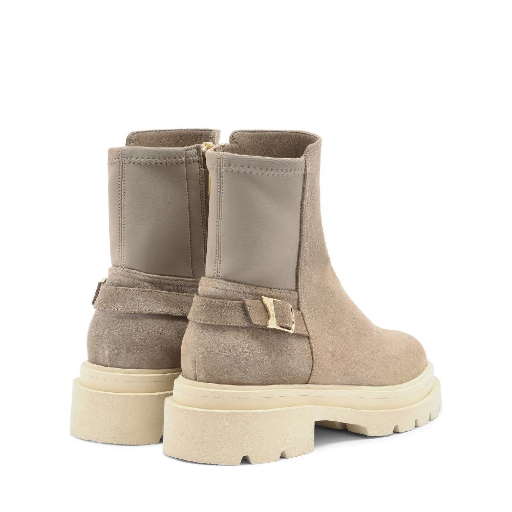 Santoni Stivaletto da donna in suede beige Hotsell
