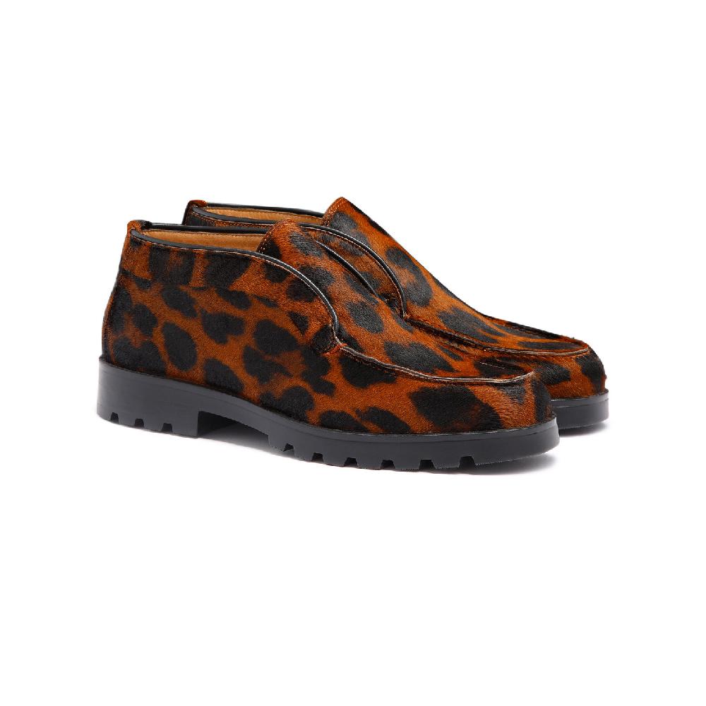 Santoni Stivaletto desert da donna in cavallino animalier Vendita Calda