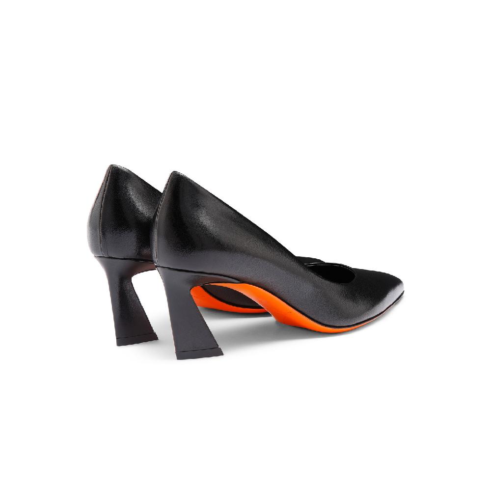 Santoni Décolletés tacco medio da donna in pelle nera Italy