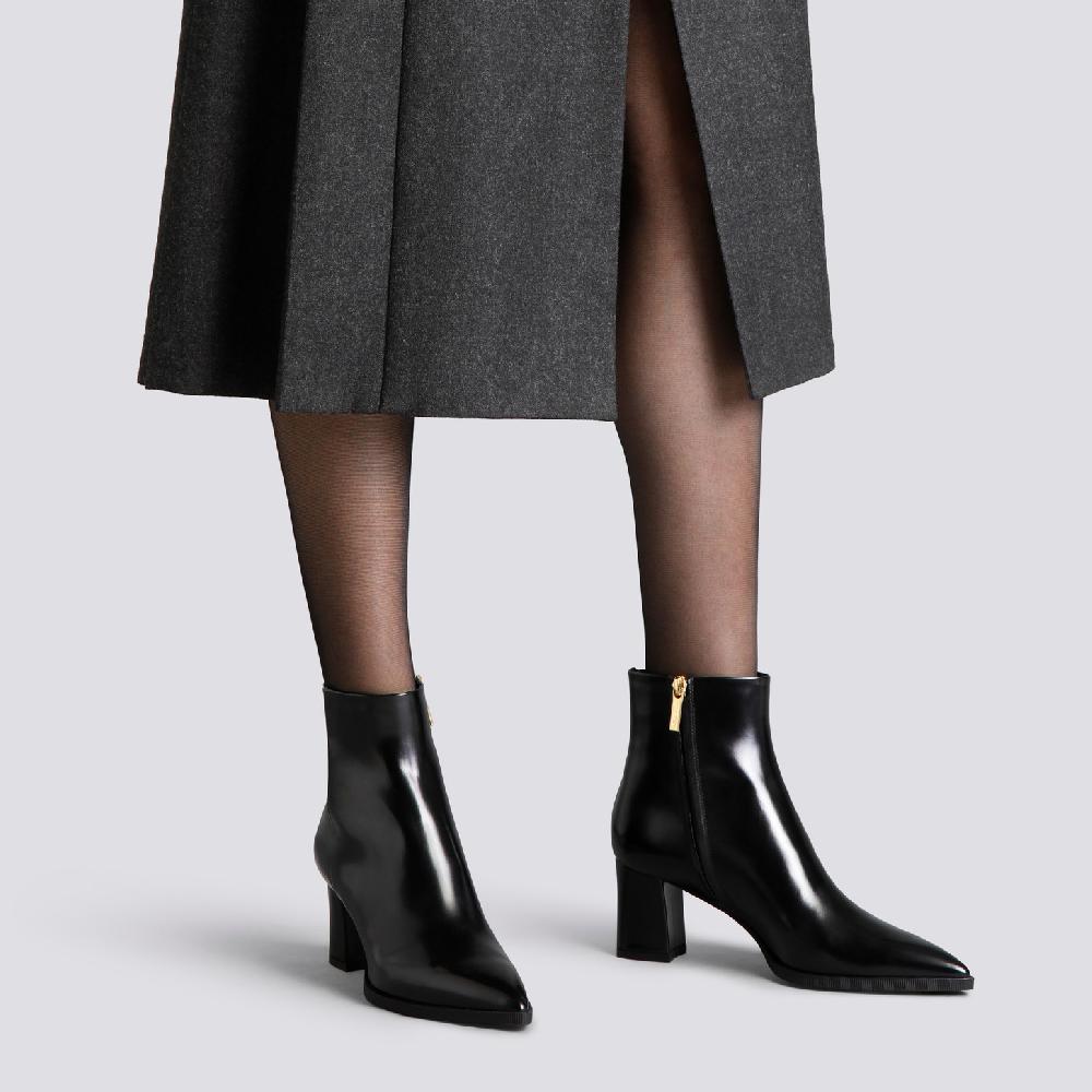 Santoni Stivaletto tacco medio da donna in pelle nera 2025