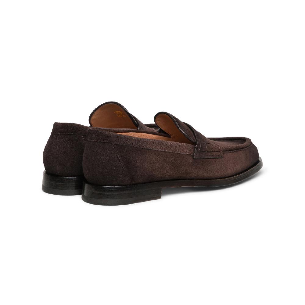 Santoni Mocassino penny da donna in suede testa di moro Nuovo