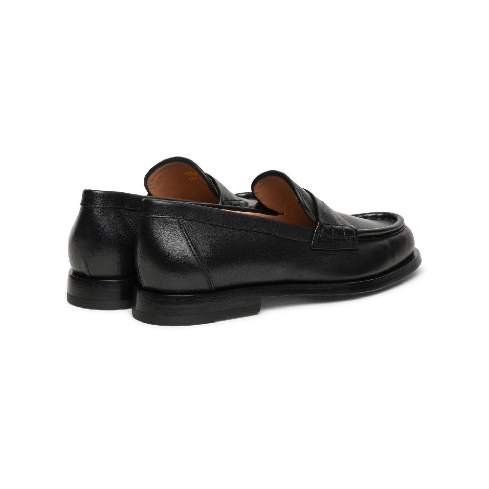 Santoni Mocassino penny da donna in pelle nera Qualità