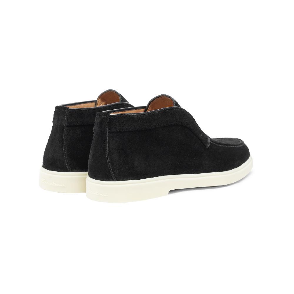 Santoni Stivaletto desert da donna in suede nero Soddisfazione Garantita
