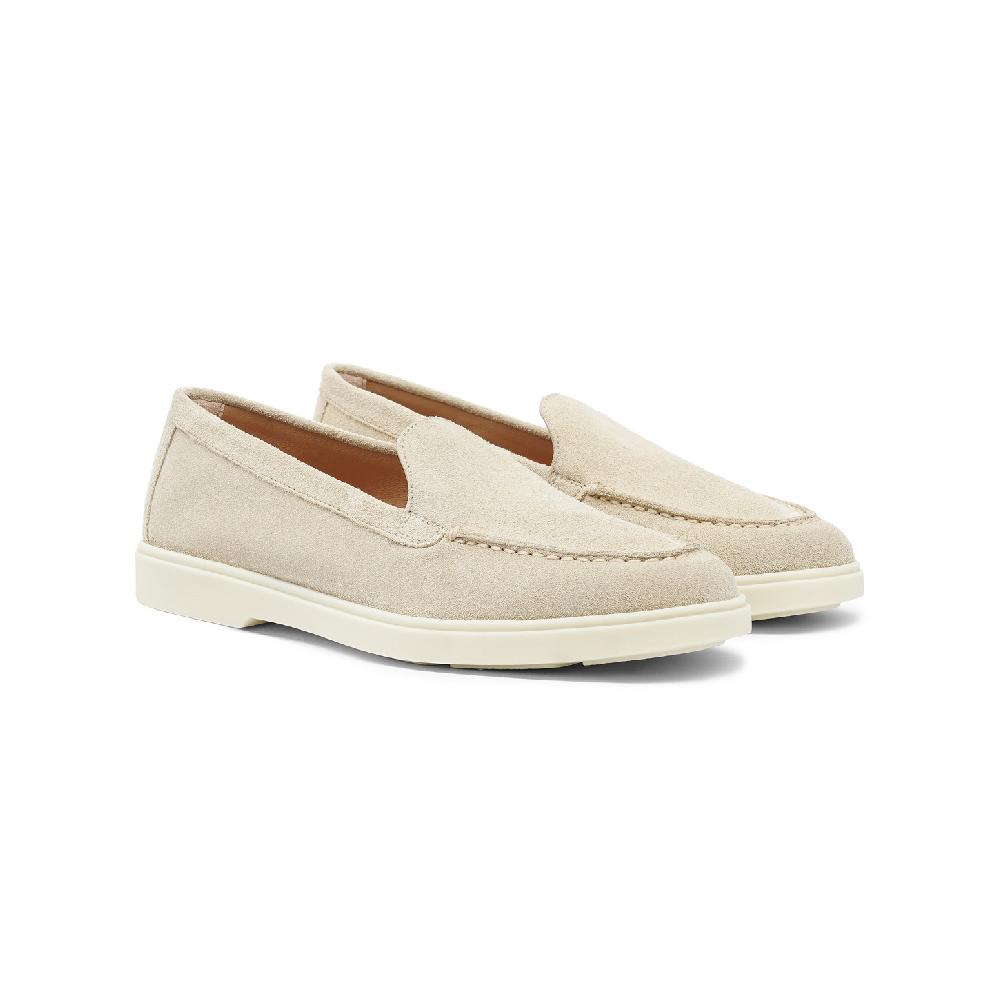 Santoni Mocassino da donna in suede rosa Qualità Garantita