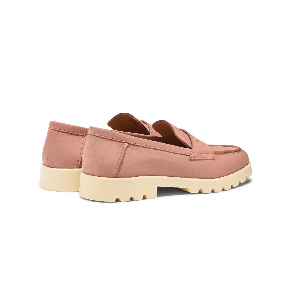 Santoni Mocassino penny da donna in nabuk rosa Affare Del Giorno